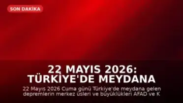 22 Mayıs 2026: Türkiye'de Meydana Gelen Depremlerin Detayları