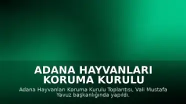 Adana Hayvanları Koruma Kurulu Toplantısı Gerçekleştirildi