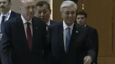 Erdoğan, Kazakistan'da Resmi Törenle Karşılandı