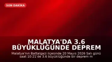 Malatya'da 3.6 büyüklüğünde deprem kaydedildi