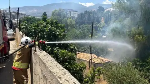 Hatay Kırıkhan'da Bahçede Yangın Çıktı