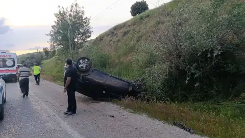 Malatya Doğanşehir'de otomobil devrildi: 1 kişi yaralandı