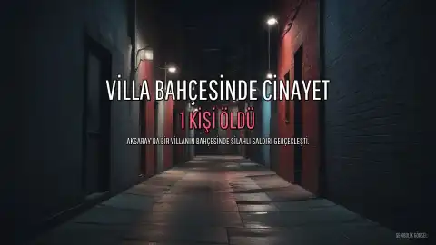 Aksaray'da Villa Bahçesinde Silahlı Saldırı: 1 Kişi Öldürüldü