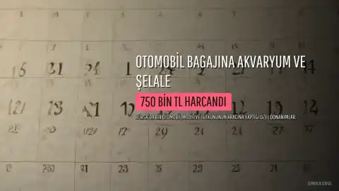 Bursa'da Bir Otomobile 750 Bin TL Değerinde Akvaryum ve Şelale Kuruldu