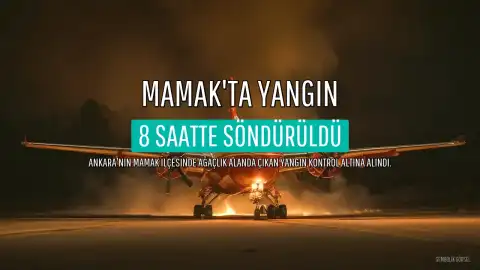 Mamak'ta Çıkan Orman Yangını 8 Saat Sonra Kontrol Altına Alındı