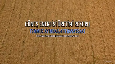 Türkiye'de Güneş Enerjisi Üretiminde Tarihi Rekor Kırıldı