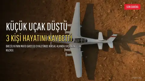 Brezilya'da Düşen Küçük Uçak 3 Kişinin Ölümüne Neden Oldu