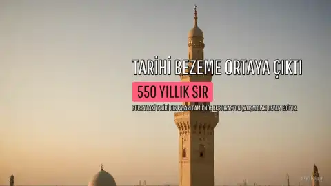 Bursa'daki Tarihi Tuz Pazarı Camii'nde 550 Yıllık Tarihi Bezeme Ortaya Çıktı