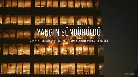 Kırklareli Lüleburgaz'da Yangın Söndürüldü