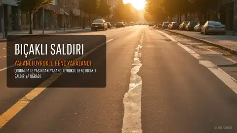 Çorum'da bıçaklı saldırı: 18 yaşındaki yabancı uyruklu genç yaralandı
