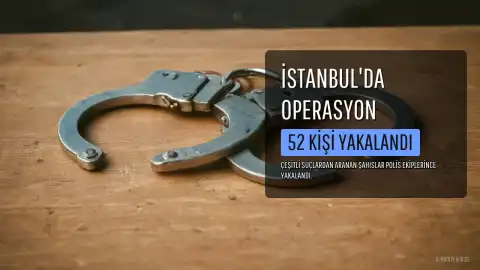 İstanbul'da Çeşitli Suçlardan Aranan 52 Kişi Yakalandı: Bir Hükümlünün Cezası 56 Yıl