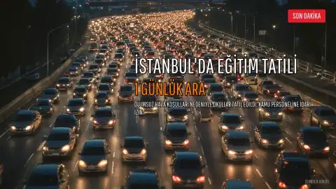 İstanbul'da Olumsuz Hava Koşulları Nedeniyle Eğitime 1 Gün Ara Verildi