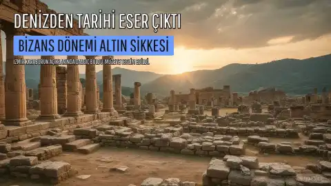 Karaburun'da Amatör Dalgıç Bizans Dönemi Altın Sikkesi Buldu
