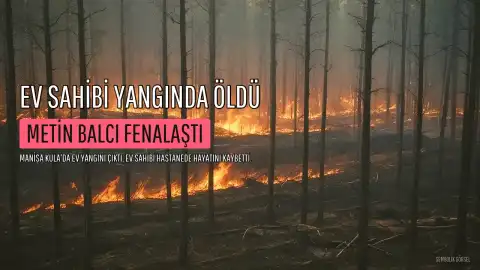 Manisa'da Ev Sahibi Yangın Sırasında Fenalaşarak Hayatını Kaybetti