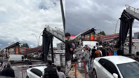 Ankara'da Üst Geçide Çarpan Kamyon Yıkıma Neden Oldu: 3 Yaralı