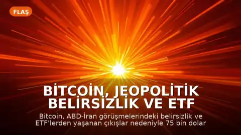 Bitcoin, Jeopolitik Belirsizlik ve ETF Çıkışlarıyla 75 Bin Doların Altına Geriledi