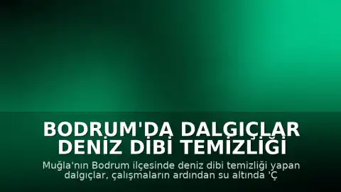 Bodrum'da Dalgıçlar Deniz Dibi Temizliği Sonrası Zeybek Oynadı