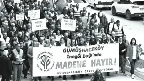 Gümüşhacıköylüler Maden İhalelerine Karşı Miting Düzenledi