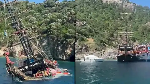 Marmaris'te Tur Teknesi Battı: 148 Kişi Kurtarıldı