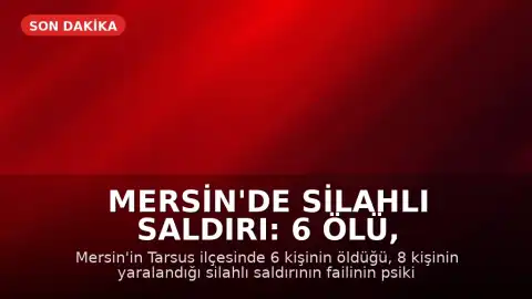Mersin'de Silahlı Saldırı: 6 Ölü, 8 Yaralı - Saldırganın Psikiyatrik Geçmişi Ortaya Çıktı