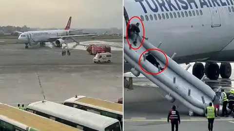 THY uçağında iniş sırasında yangın paniği: Yolcular tahliye edildi