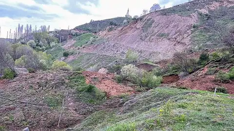 Tokat'ta Heyelan Güvenlik Kamerasına Yansıdı