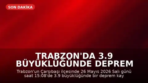 Trabzon'da 3.9 Büyüklüğünde Deprem Meydana Geldi