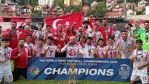 Türkiye U23 İşitme Engelliler Futbol Şampiyonası'nda Dünya Şampiyonu Oldu