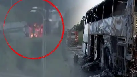Tuzla'da Tur Otobüsü Motor Kısmından Alev Aldı: 43 Yolcu Tahliye Edildi