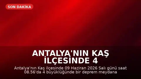 Antalya'nın Kaş ilçesinde 4 büyüklüğünde deprem kaydedildi