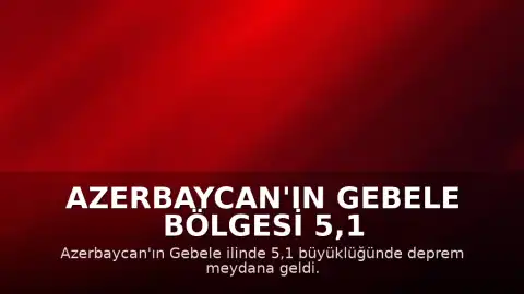 Azerbaycan'ın Gebele Bölgesi 5,1 Büyüklüğündeki Depremle Sarsıldı