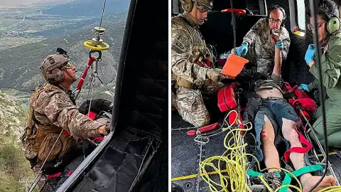 Çorum'da Yaralı Yürüyüşçü Askeri Helikopterle Kurtarıldı