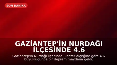 Gaziantep'in Nurdağı ilçesinde 4.6 büyüklüğünde deprem kaydedildi