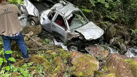 Ordu'da Dereye Yuvarlanan Kamyonette 1 Kişi Hayatını Kaybetti, 1 Kişi Yaralandı