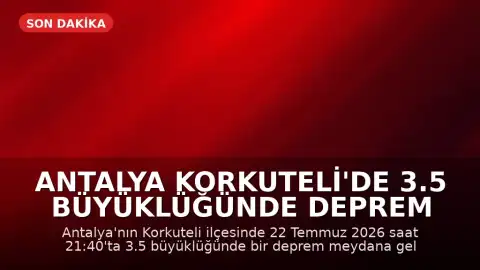 Antalya Korkuteli'de 3.5 Büyüklüğünde Deprem Meydana Geldi