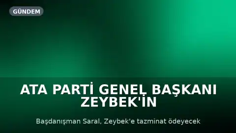 ATA Parti Genel Başkanı Zeybek'in Açtığı Tazminat Davasında Karar Verildi: Cumhurbaşkanlığı Başdanışmanı Saral Tazminat Ödeyecek