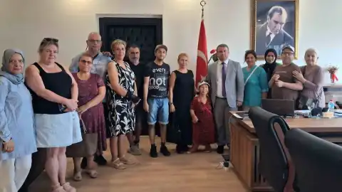Ayvalık Birlik Ortopedik Engelliler Derneği Heyetinden Kaymakam Ömer Çimşit'e Ziyaret