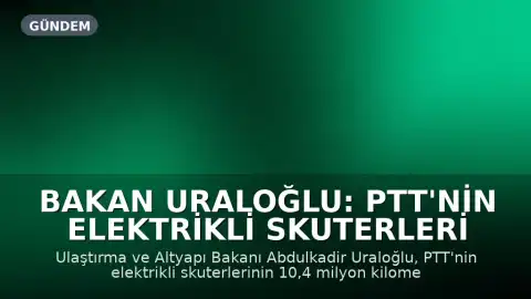 Bakan Uraloğlu: PTT'nin Elektrikli Skuterleri 10,4 Milyon Kilometre Yol Katetti
