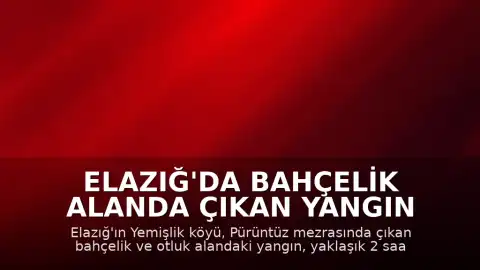 Elazığ'da Bahçelik Alanda Çıkan Yangın Kontrol Altına Alındı