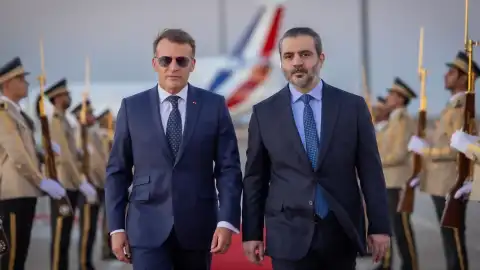 Fransa Cumhurbaşkanı Emmanuel Macron Suriye'ye Resmi Ziyarette Bulundu