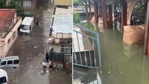 İstanbul'da Şiddetli Sağanak: Birçok İlçe Su Baskınlarıyla Mücadele Ediyor