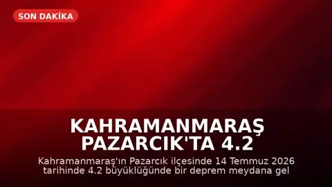 Kahramanmaraş Pazarcık'ta 4.2 Büyüklüğünde Deprem Meydana Geldi