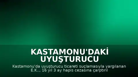 Kastamonu'daki Uyuşturucu Operasyonu Davasında Karar: Bir Sanığa 16 Yıl 3 Ay Hapis