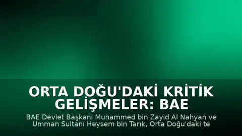 Orta Doğu'daki Kritik Gelişmeler: BAE ve Umman Liderleri Bir Araya Geldi