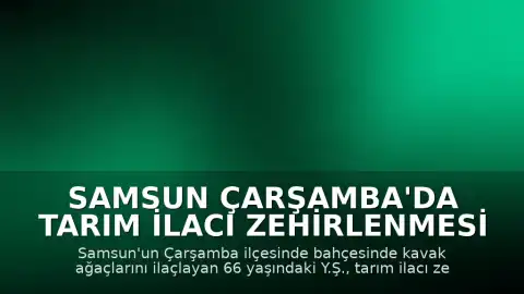 Samsun Çarşamba'da tarım ilacı zehirlenmesi sonucu bir kişi yaşamını yitirdi