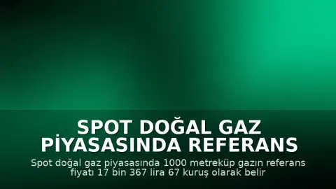 Spot Doğal Gaz Piyasasında Referans Fiyat ve İşlem Hacmi Verileri Açıklandı