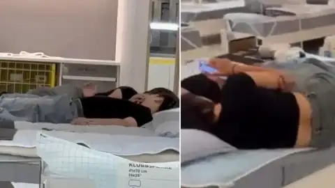 Tayvan'da mobilya mağazasında uygunsuz davranış görüntüsü