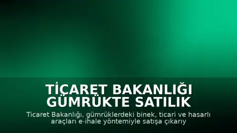 Ticaret Bakanlığı Gümrükte Satılık Araçları E-İhale İle Satışa Sunuyor