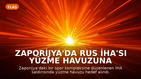 Zaporijya'da Rus İHA'sı Yüzme Havuzuna Düştü