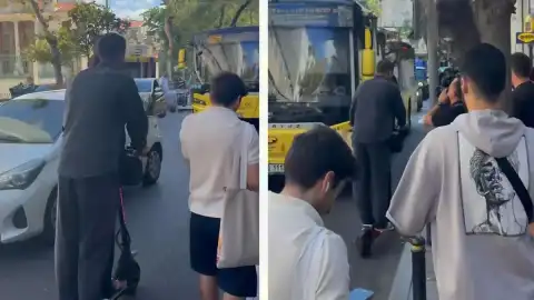 Kerem Demirbay'dan Tehlikeli Scooter Sürüşü: Ters Yönde Dakikalarca Gitti